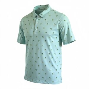 Deolax Margarita Cocktail Golf Polo Shirt Mens XL Mint Green Performance Preppy